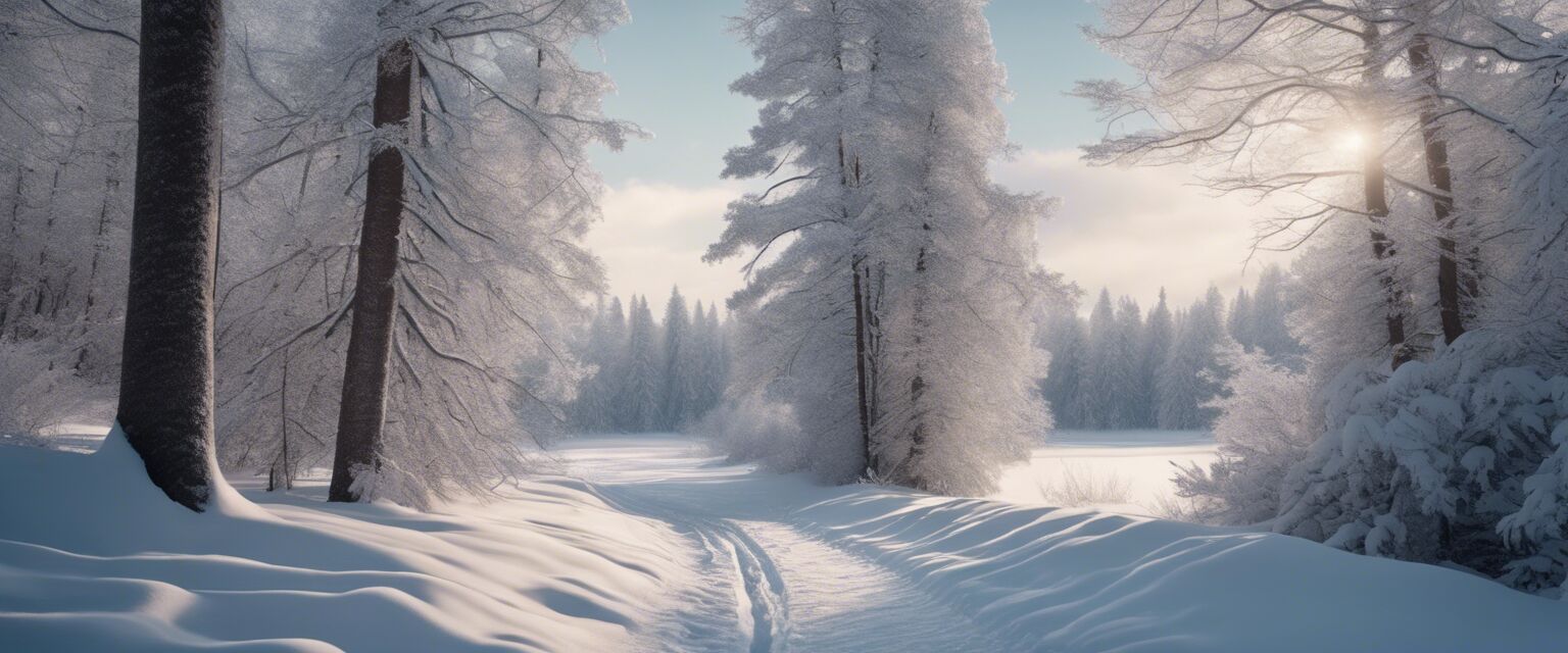 Winter hiking trail